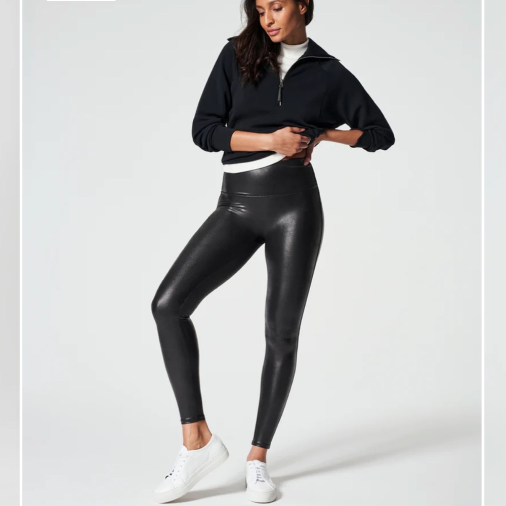 SPANXshape Faux Leather Leggings